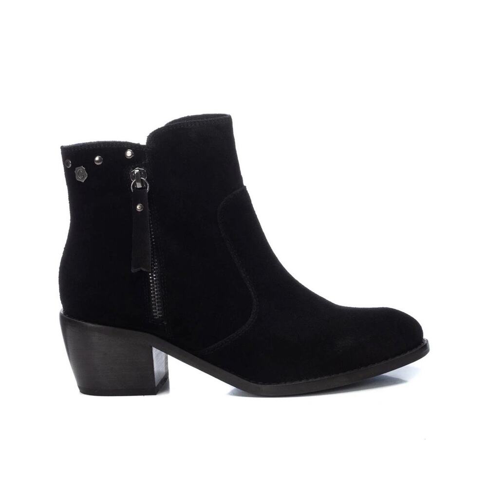 CARMELA Women’s Black Suede Ankle Boots Booties Made in Spain Size 39 8.5